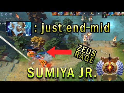 Sumiya Jr. Invoker The Zeus Slayer Makes Zeus RAGEQUIT | Dota 2 Gameplay