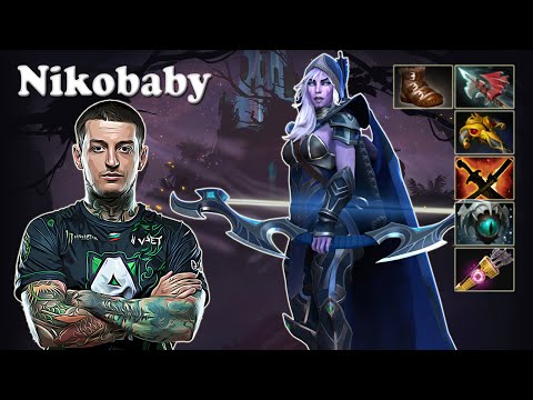 Nikobaby - Drow Ranger Safelane party with Handsken Enchantress | Dota 2 7.29d Gameplay