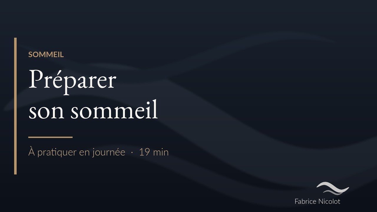 Préparer son sommeil sophrologie