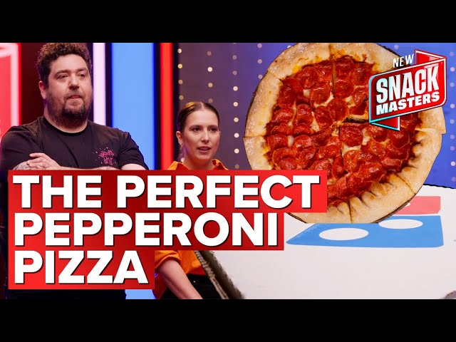 Top chefs recreate Dominos cheesy crust pepperoni pizza | Snackmasters Australia