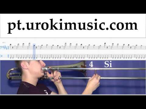 Aprender Trombone David Guetta, Justin Bieber - 2U Tablatura Parte#1 exercitando um-i372