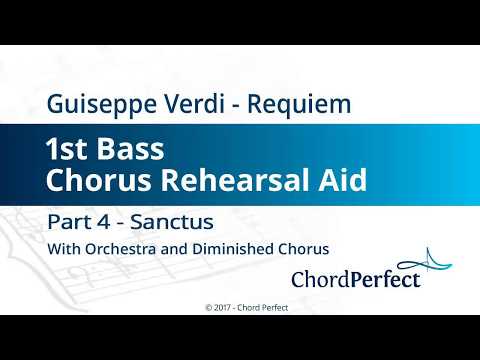 Verdi's Requiem Part 4 - Sanctus - 1st Bass Chorus Rehearsal Aid