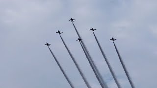 愛知県政150周年記念ブルーインパルス展示飛行を撮影した