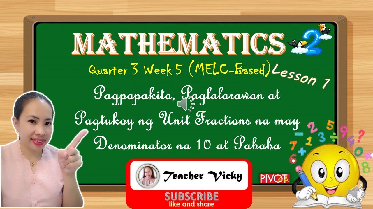 Putar video MATH 2 | UNIT FRACTION | Pagpapakita, Paglalarawan at Pagtukoy ng Unit Fractions | QUARTER 3 WEEK 5 sekarang MATH 2 | UNIT FRACTION | Pagpapakita, Paglalarawan at Pagtukoy ng Unit Fractions | QUARTER 3 WEEK 5