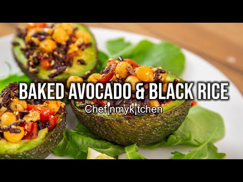 Baked Avocado with black rice | Chef In My Kitchen