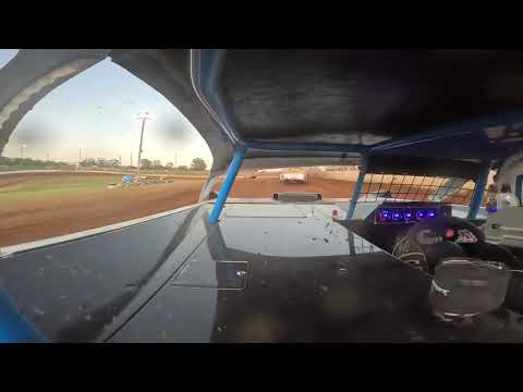 Brad Pascoe in-car. Heat 1 at Gympie Speedway. 26/11/22