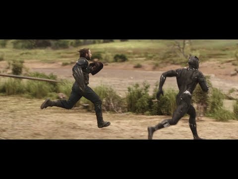 Avengers: Infinity War - Captain America and Black Panther outruns everyone/Running Scene [HD] 2018
