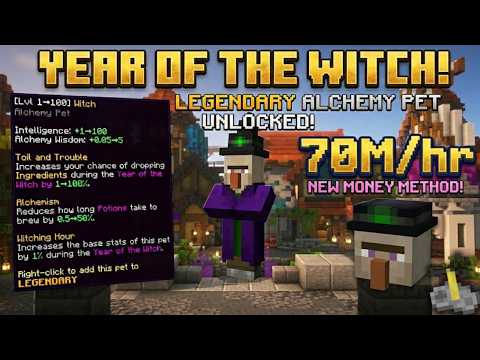 FASTEST Way to Get the NEW Witch Pet (70M/hr) - Hypixel SkyBlock