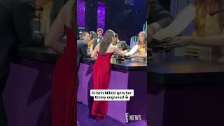 How wE! met this Emmy winner: getting her award engraved! Congrats to 