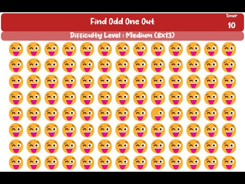 Puzzles - Find Odd One - Winking Face With Tongue (8x13)