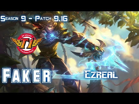 SKT T1 Faker EZREAL vs SYLAS Mid - Patch 9.16 KR Ranked