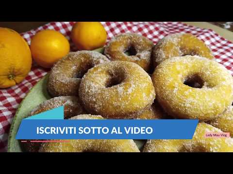 CIAMBELLE GRAFFE FRITTE E AL FORNO. Senza uova, senza latte e senza patate. ITALIAN RECIPE #20