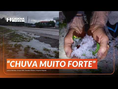 Temporal com GRANIZO e VENTO causa estragos no RS; veja imagens | Gaúcha Hoje