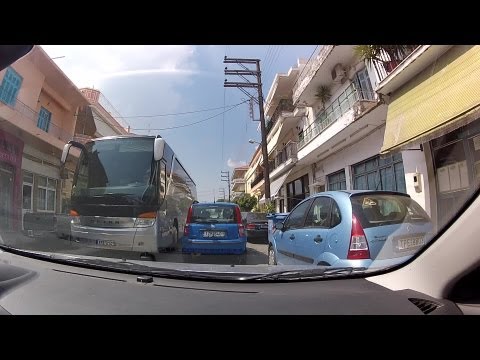 Megalopoli (city driving, Greece) - onboard camera