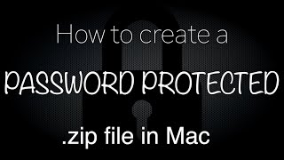 create password protected zip file in mac | no downloads