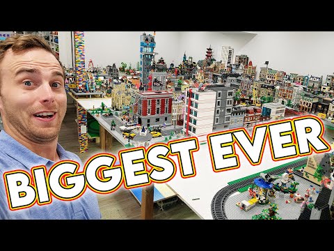 Our BIGGEST LEGO CITY LAYOUT!!