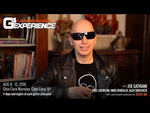 Joe Satriani invites you to G4 Experience 2016 w/ Eric Johnson, Mike Keneally, Alex Skolnick + Vai