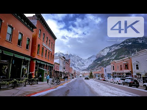 Telluride Colorado Virtual Run / Cinematic Walking Tour 4K