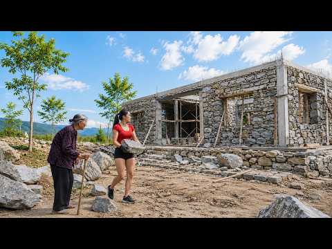 Kind Hearted Woman Builds a Stone House for an Elderly Woman Living Alone | Full Process