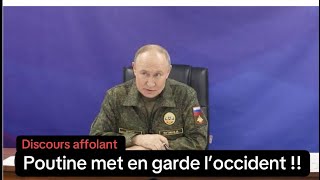 Poutine : Le discours inquiétant !! (Nucléaire) 💣