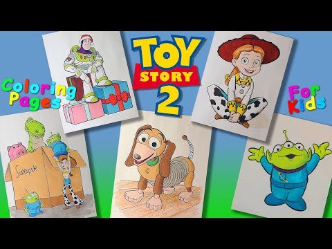 Toy Story 2 cartoon characters #ColoringPages #forKids #LearnColors and Draw with Toy Story Video
