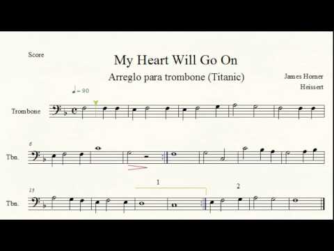 Titanic My Heart Will Go On Descargar Trombón