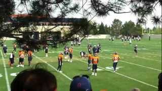 preview picture of video 'Peyton Manning and WRs  Broncos Training Camp 2012-08-15'