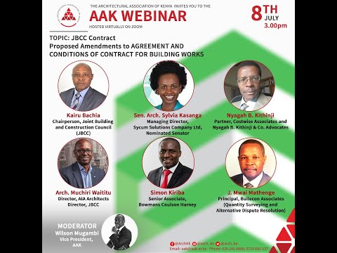 AAK Webinar on Joint Building and Construction Council JBCC Contract