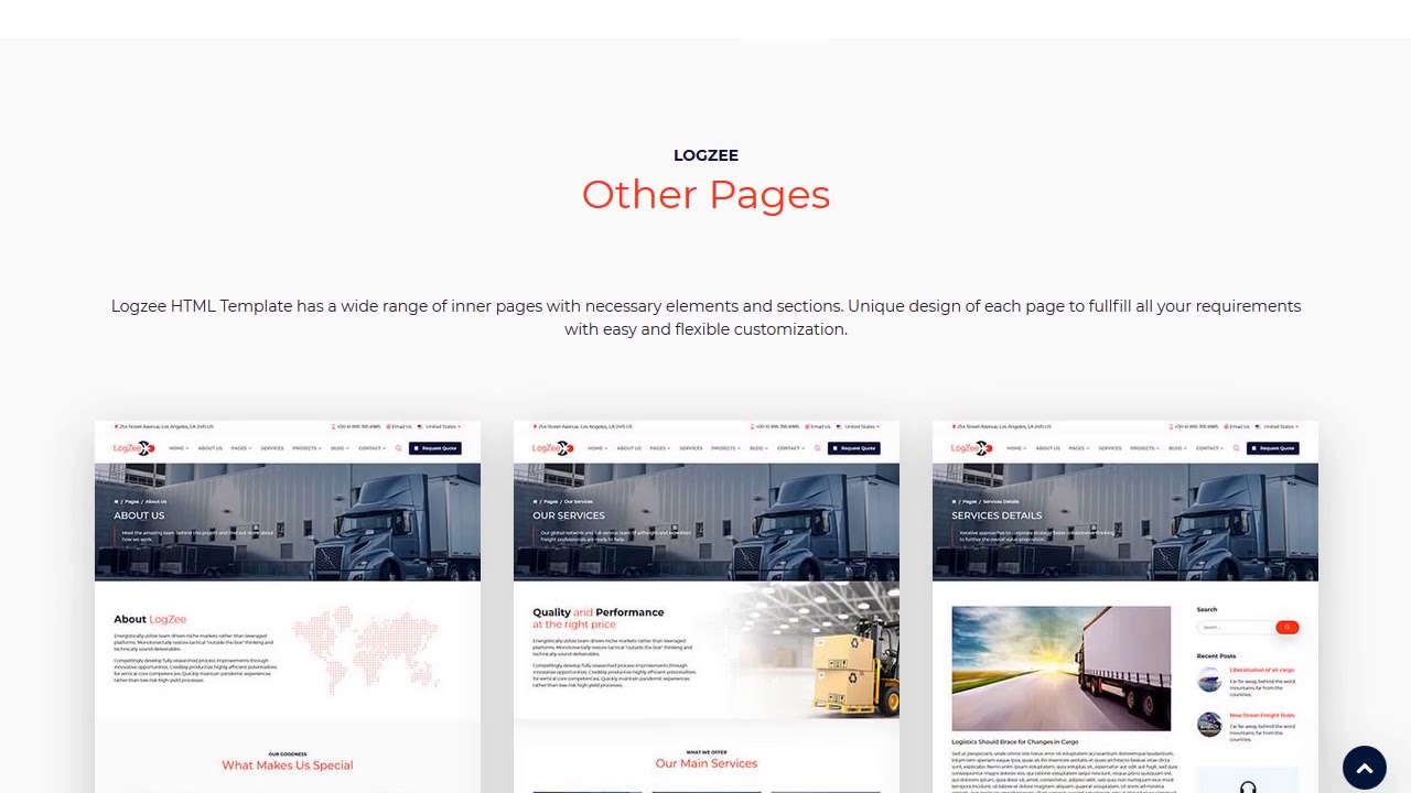 Logzee | Logistics, Transportation, Cargo HTML Template