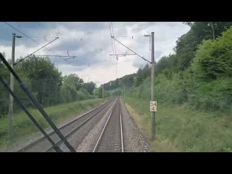 Führerstandmitfahrt. Gemünden - Aschaffenburg. Z kabiny maszynisty. BR-193 Vectron.