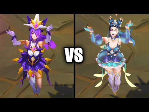 Prestige Star Guardian Syndra vs Star Guardian Syndra Skins Comparison (League of Legends)