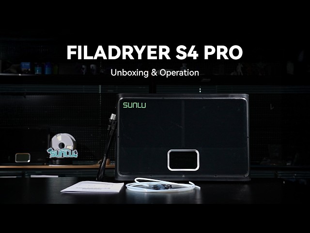 مجفف فيلامنت SUNLU FilaDryer S4 Pro — منطقتان حراريتان مستقلتان لأربع بكرات، حتى 85 درجة، تجفيف وتقوية 2 في 1