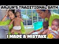 How To Give A Traditional Bath For A Newborn Baby Vlog Anjali Prabhakaran