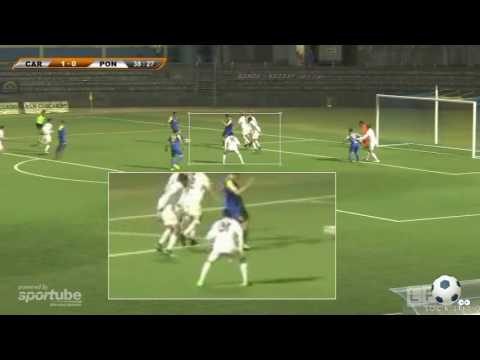 Il rigore per la Carrarese in Carrarese-Pontedera (2° video)