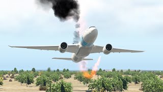 Airplane Engine Catches Huge Fire after Takeoff | Return Landing at Airport | XP11