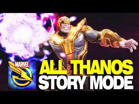 Marvel Strike Force - Infinity War All Thanos Story Mode Battles [FULL]