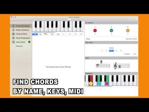 Piano Companion for macOS: piano chords with Drag & Drop into your DAW, circle of fifths, MIDI