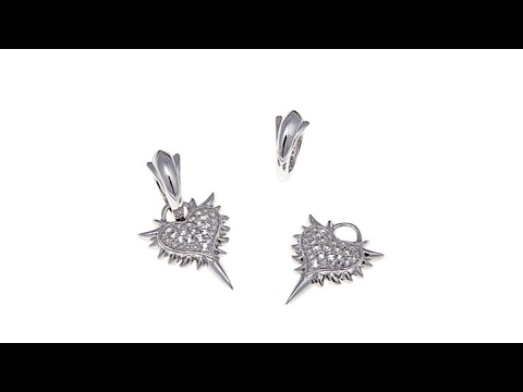 Margo Manhattan 0.73ctw White Topaz Heart Earrings