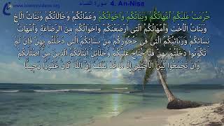 AMAZING VIEWS with 1-1 WORDS tracing, FULL HD, Surah Nisa, 1 of World's Best Quran V. in 50+ Langs.