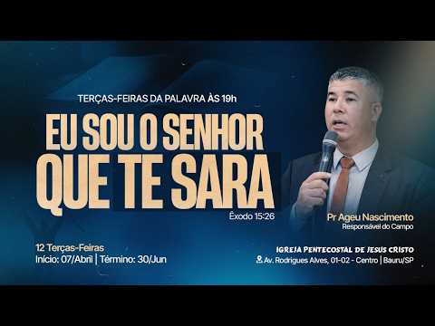 CULTO AO VIVO | EU SOU O SENHOR QUE TE SARA | TERÇA-FEIRA | 12/05/2026 | NOITE