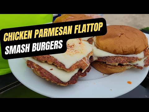 Chicken Parmesan Smash Burgers #summercookingfun