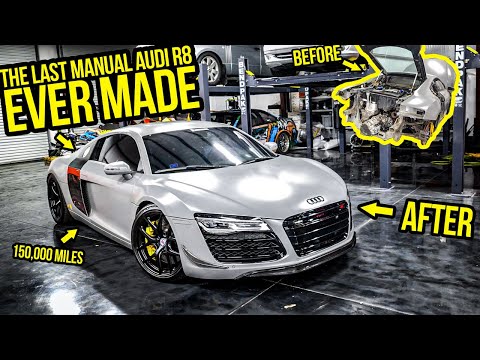 Wiederaufbau des letzten jemals gebauten Audi R8 mit Schaltgetriebe (mit 150.000 Meilen auf dem T...