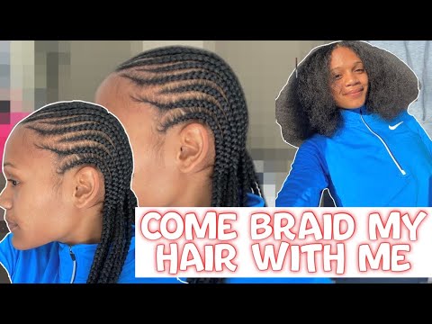 COME BRAID MY HAIR WITH ME VLOG || GETTING CORNROW BRAIDS PROTECTIVE STYLE || SLAYED BRAIDS 2021