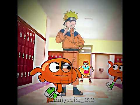 Gumball,Darwin,Sonic, Naruto and Rayman prime ☠🔥 #gumball #edit