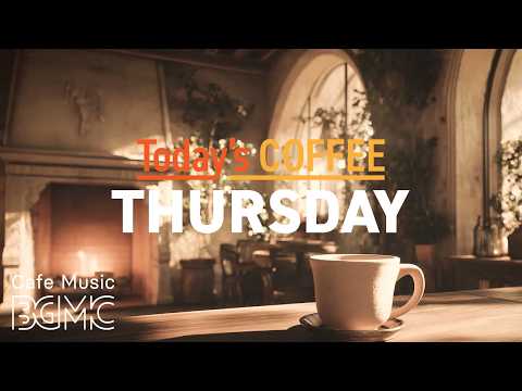Jazz Relaxing Music ☕ Garden Cave Cafe Jazz - Soft Piano & Slow Bossa Nova for Thursday Study