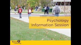 Rowan University Department of Psychology Virtual Information Session, January 2021