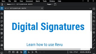 Bluebeam Revu: Digital Signatures
