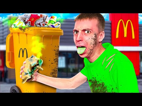 24 STUNDEN nur von MÜLL ESSEN ÜBERLEBEN! 🤮 (Vergiftet)