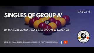 Singles QF Group A&#39; - Players Room &amp; Lounge Table 4