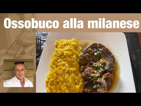 Come fare l' ossobuco alla milanese con la gremolada e risotto giallo